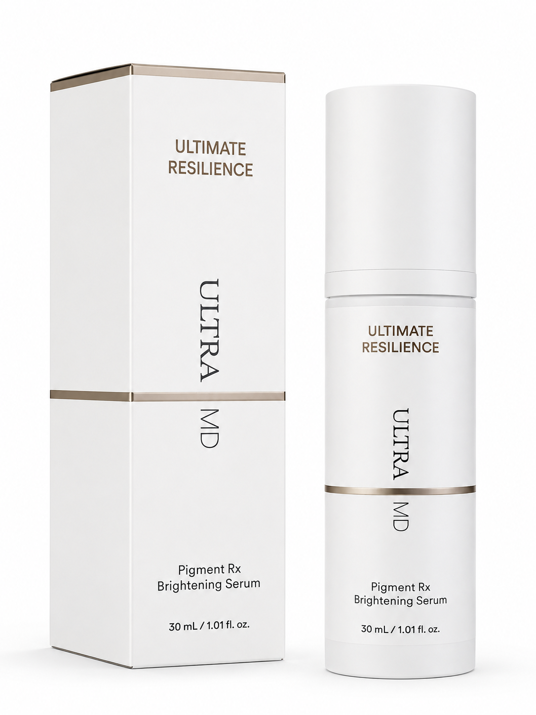 Ultraceuticals Ultimate MD Pigment Rx Brightening Serum with box angled product image