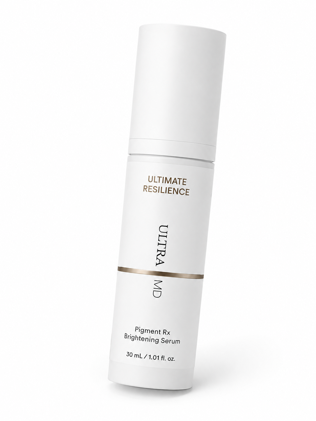 Angled view of Ultraceuticals Ultimate MD Pigment Rx Brightening Serum 30ml bottle